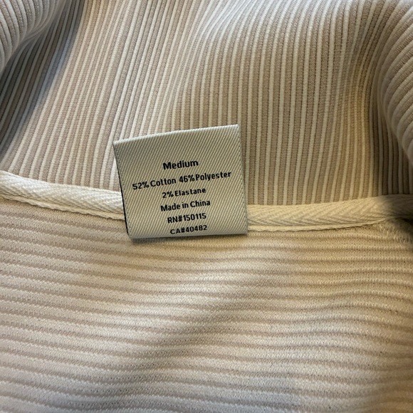 Varley Cream Ribbed Half-Zip Sweater - Picture 4 of 4